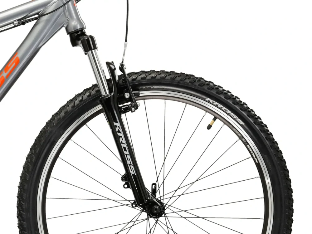 KROSS HEXAGON 1.0, rám 17" (S),  model 2026 pneu 26", barva grafitová/oranžová - ZDARMA dopravné, odborná montáž, seřízení a sada světel!