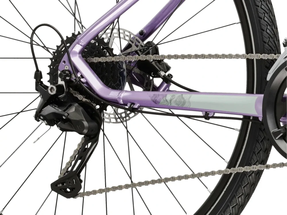 KROSS EVADO 5.0 LADY, rám 19" (L), model 2026, pneu 28", barva šedá/modrá - ZDARMA dopravné, seřízení, odborná montáž a sada světel!