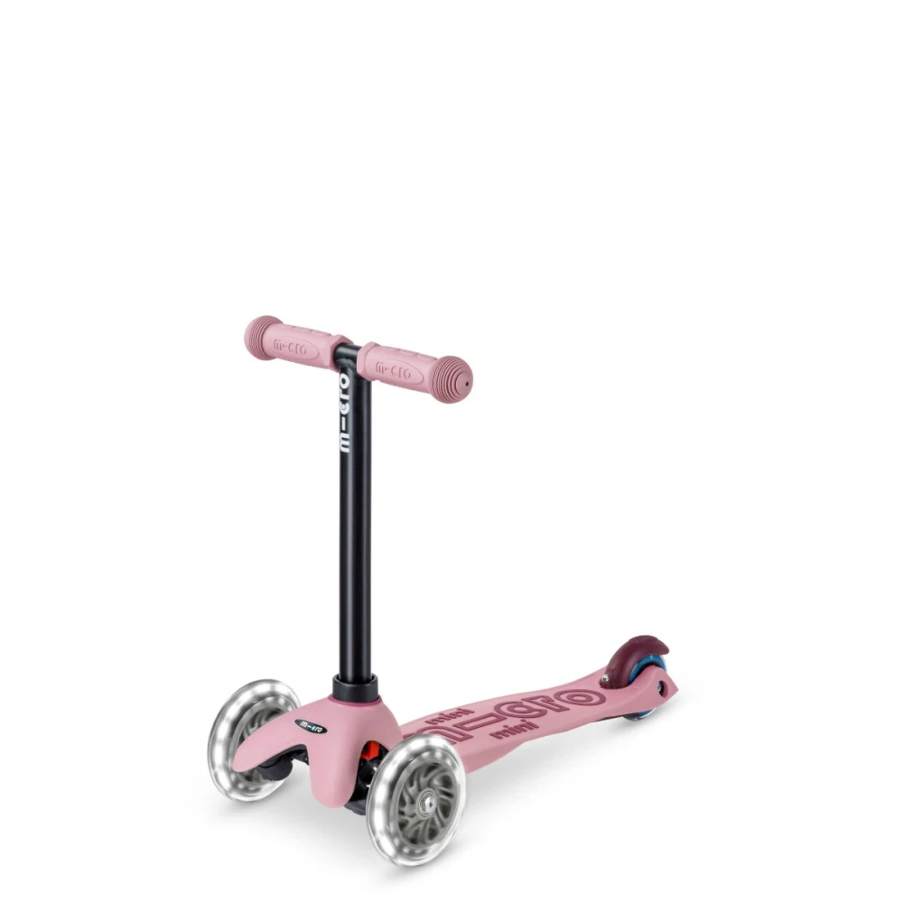 Koloběžka Mini Micro Deluxe Rock & Go LED rose - ZDARMA dopravné a Zdravá láhev! 