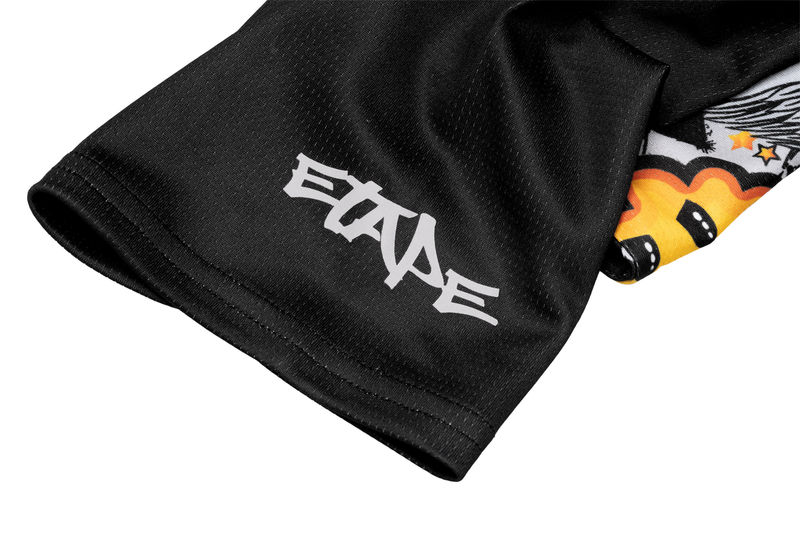 Dětské volné triko ETAPE BOOM, černá/grafika