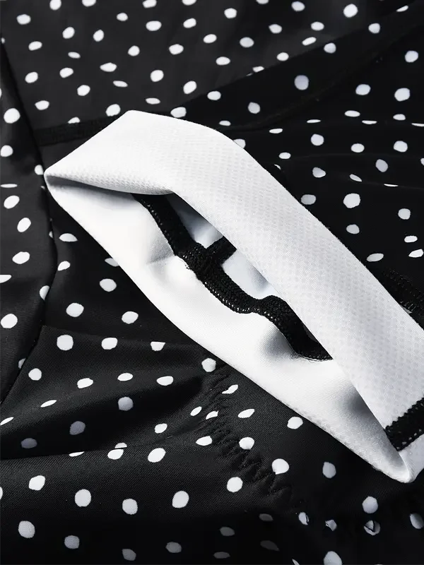 Cyklokraťasy CYCOLOGY Polka Dot, černé, dámské