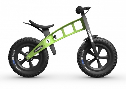Odrážedlo FirstBike FAT green - ZDARMA dopravné, košík a zvonek!
