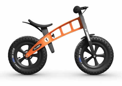 Odrážedlo FirstBike FAT orange - ZDARMA dopravné, košík a zvonek!