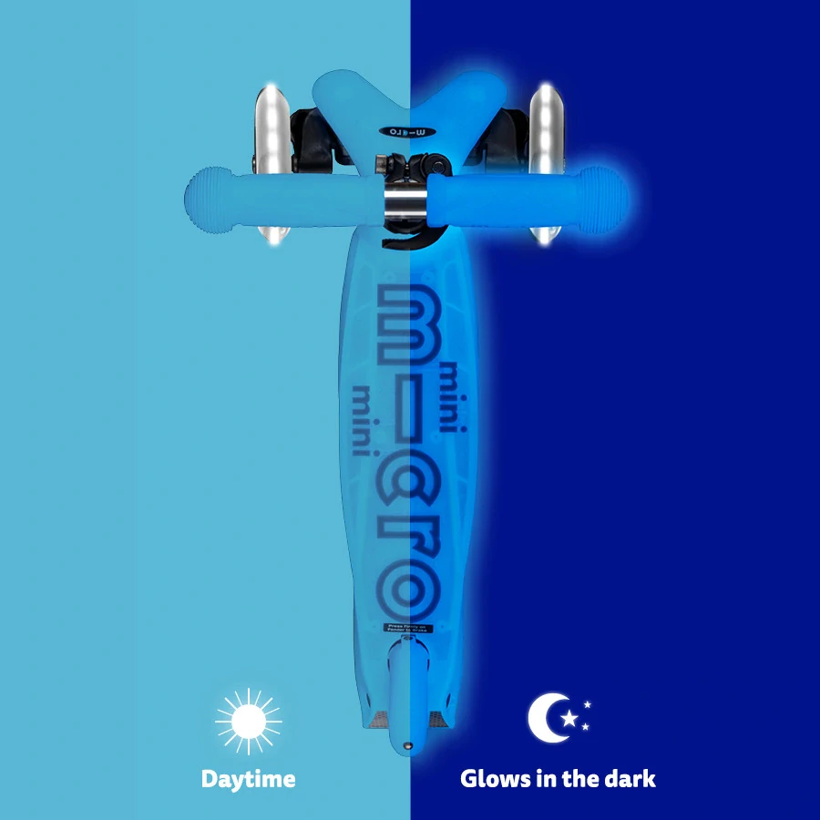Koloběžka Mini Micro Deluxe Glow LED blue - ZDARMA dopravné a Zdravá láhev! 