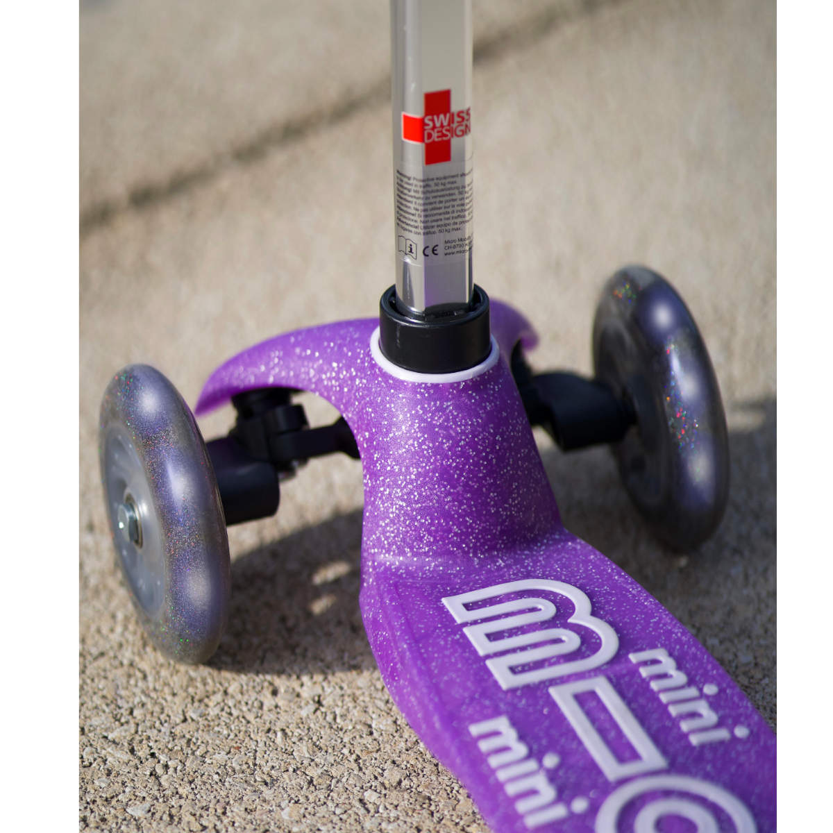 Koloběžka Mini Micro Deluxe Glitter LED purple - ZDARMA dopravné!