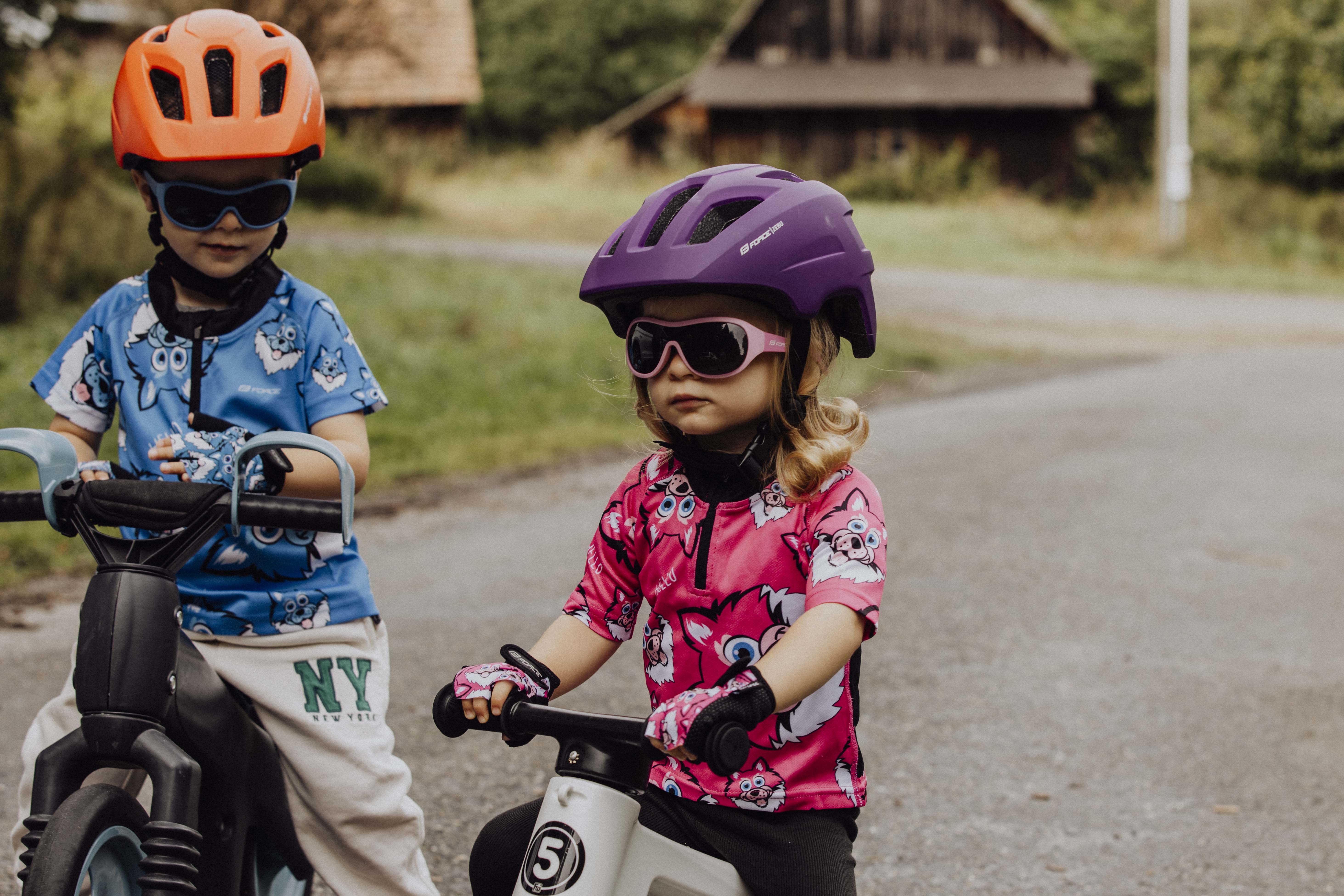 Přilba FORCE ZEBU s blikačkou, oranžová