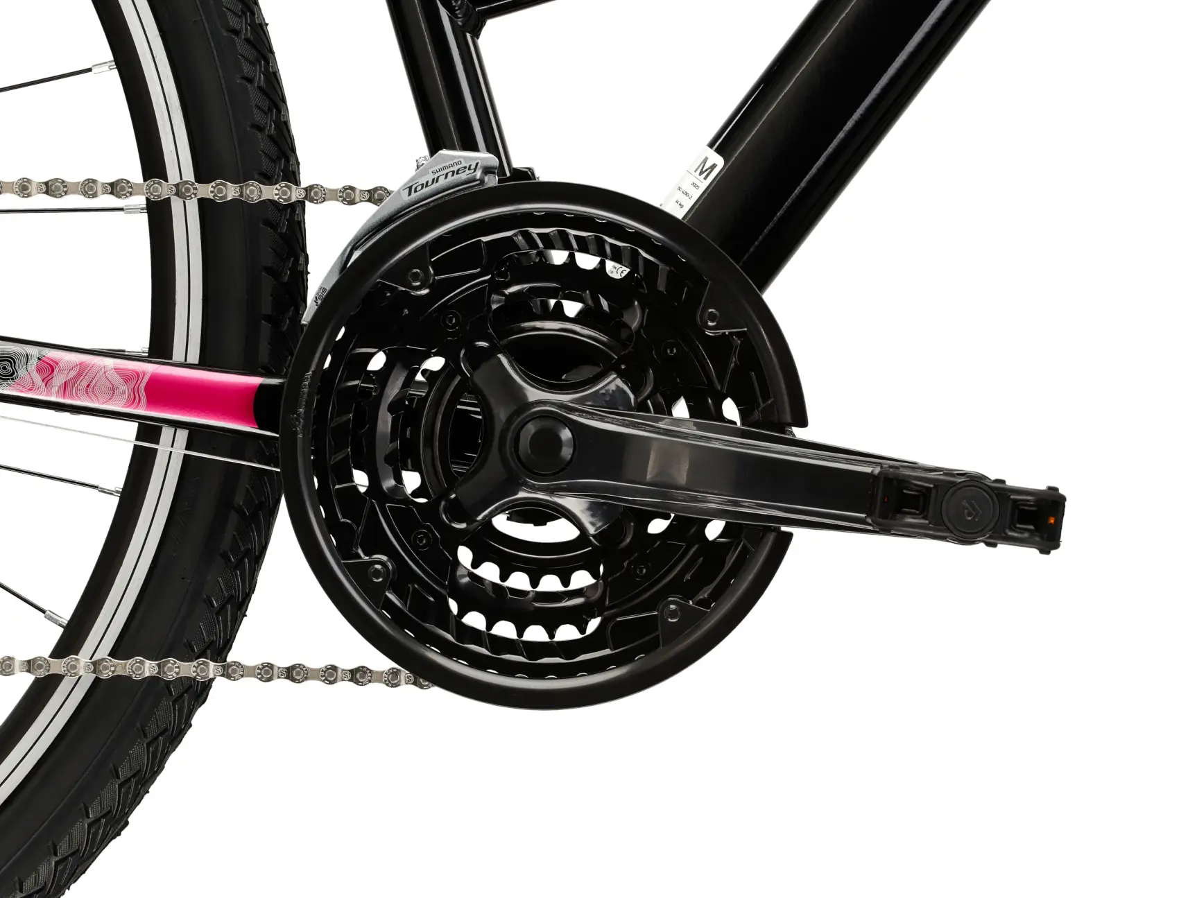 KROSS EVADO 2.0 LADY, rám 15" (S), model 2026, pneu 28", barva černá/růžová - ZDARMA dopravné, seřízení, odborná montáž a sada světel!