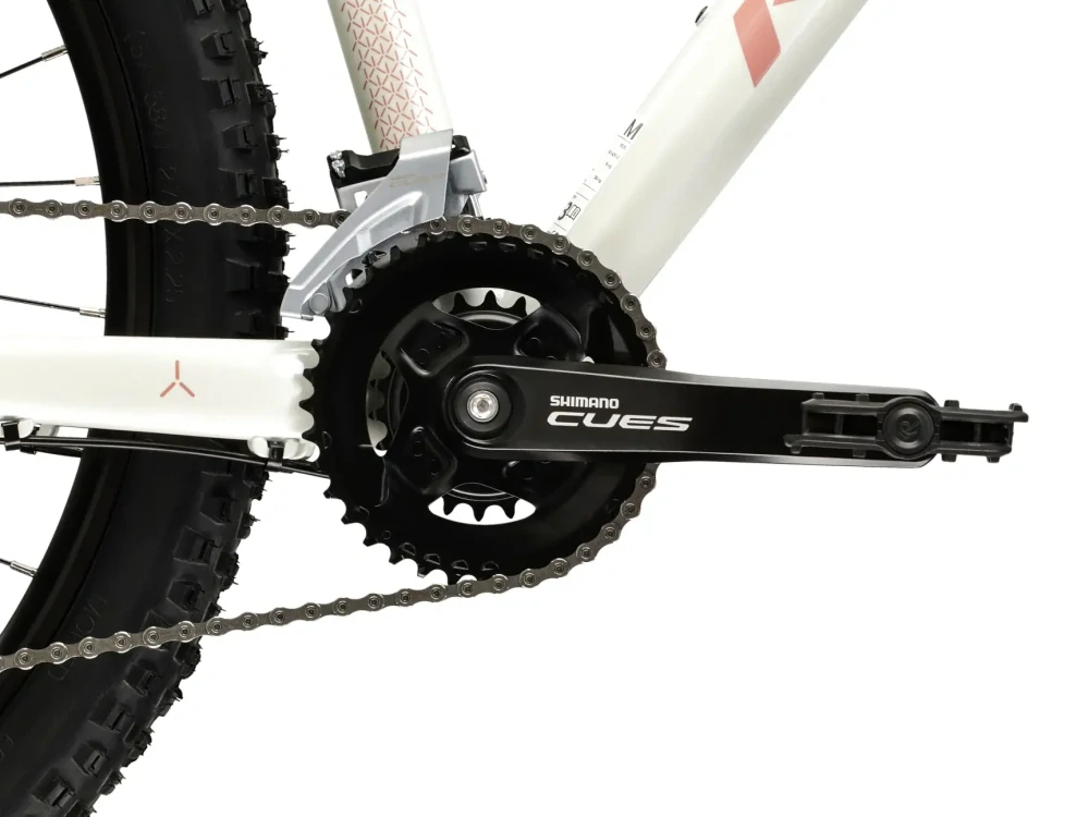 KROSS LEA 5.0, rám 15" (S), model 2026, pneu 27,5", barva bílá / růžová - ZDARMA dopravné, seřízení, odborná montáž a sada světel!