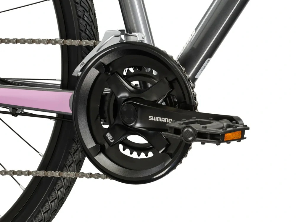 KROSS EVADO 4.0, rám 17" (M), model 2026, pneu 28", barva šedá/růžová - ZDARMA dopravné, seřízení, odborná montáž a sada světel!
