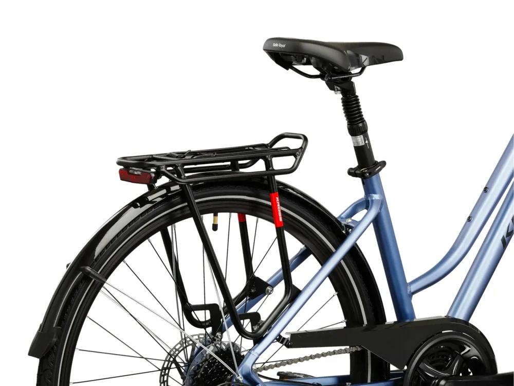 KROSS TRANS 4.0 Lady, rám 17" (M), model 2026, pneu 28", barva modrá/černá/matný - ZDARMA dopravné, seřízení, odborná montáž a koš na zadní nosič!