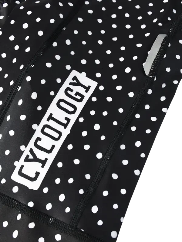 Cyklokraťasy CYCOLOGY Polka Dot, černé, dámské