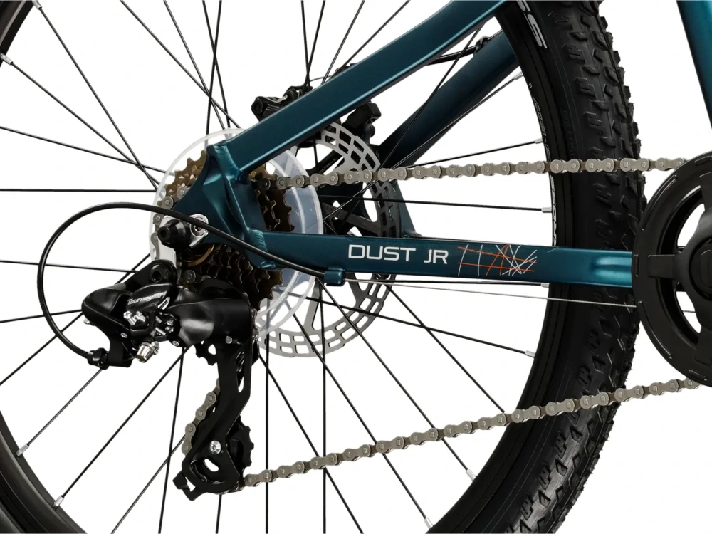 KROSS DUST JR X, pneu 24", model 2027, barva tyrkysová/oranžová/stříbrná/matný - ZDARMA dopravné, odborná montáž a seřízení!