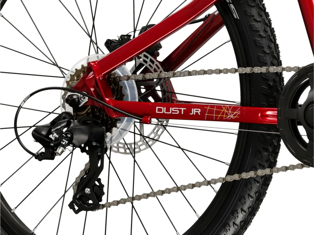 KROSS DUST JR X, pneu 24", model 2027, barva rubín/černá/lesk - ZDARMA dopravné, odborná montáž a seřízení!