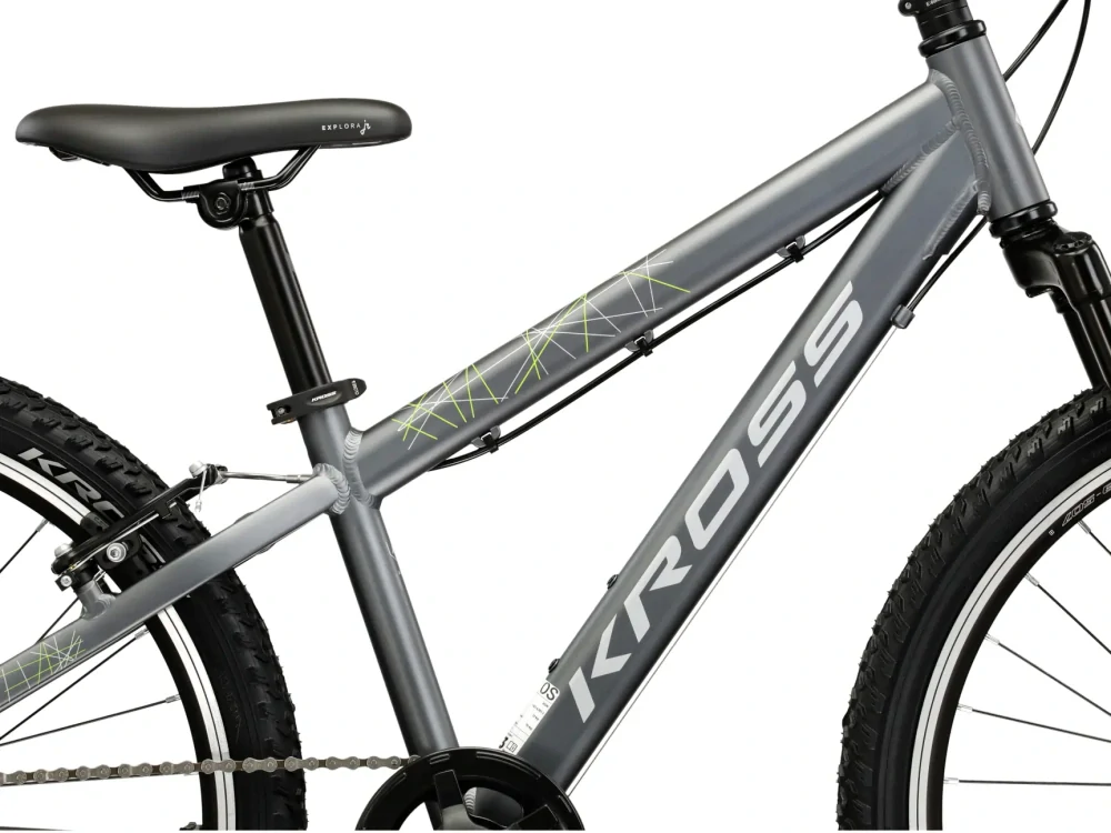 KROSS DUST JR, pneu 24", model 2027, barva grafitová/stříbrná/matný - ZDARMA dopravné, odborná montáž a seřízení!