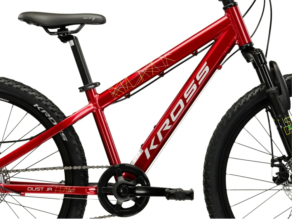 KROSS DUST JR X, pneu 24", model 2027, barva rubín/černá/lesk - ZDARMA dopravné, odborná montáž a seřízení!