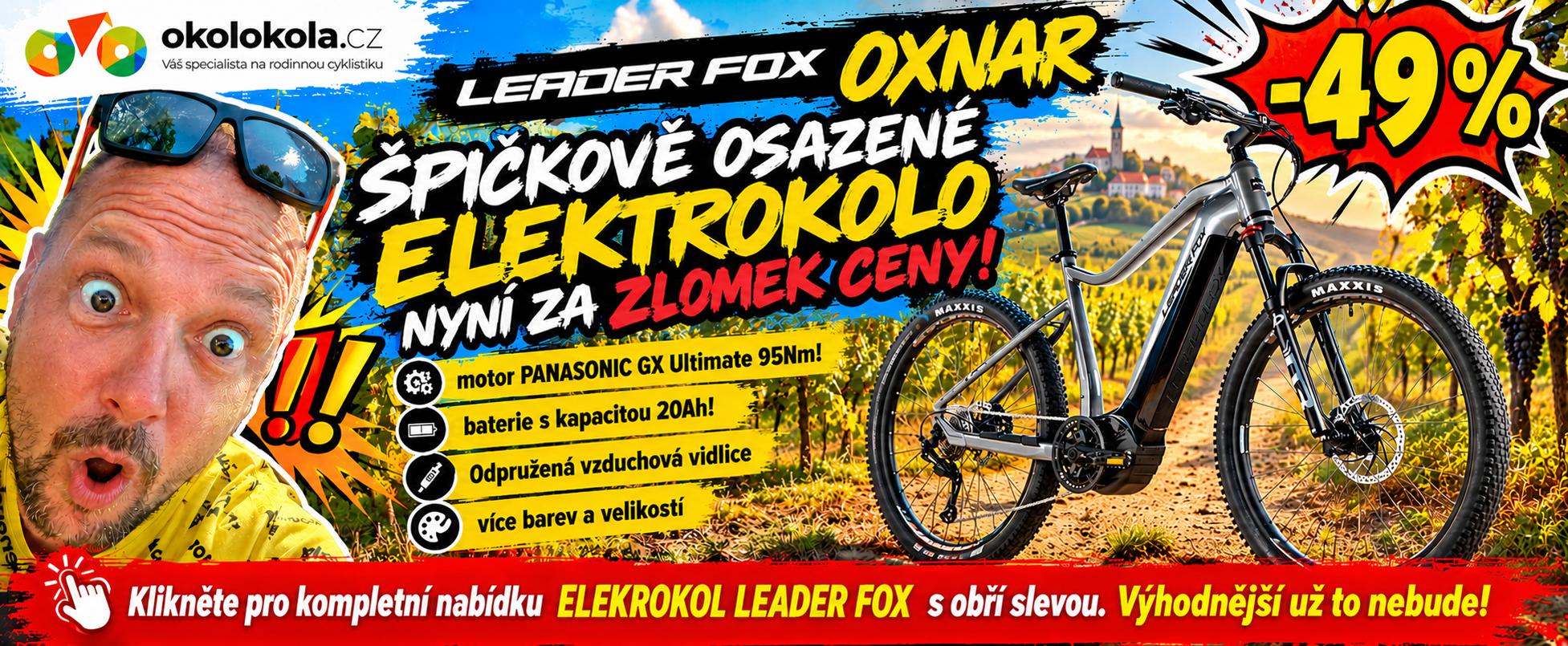 Výprodej elektrokol LEADER FOX